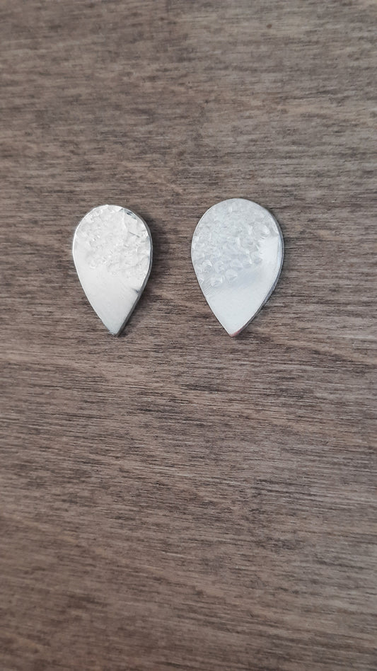 Hammered sterling silver teardrop earrings