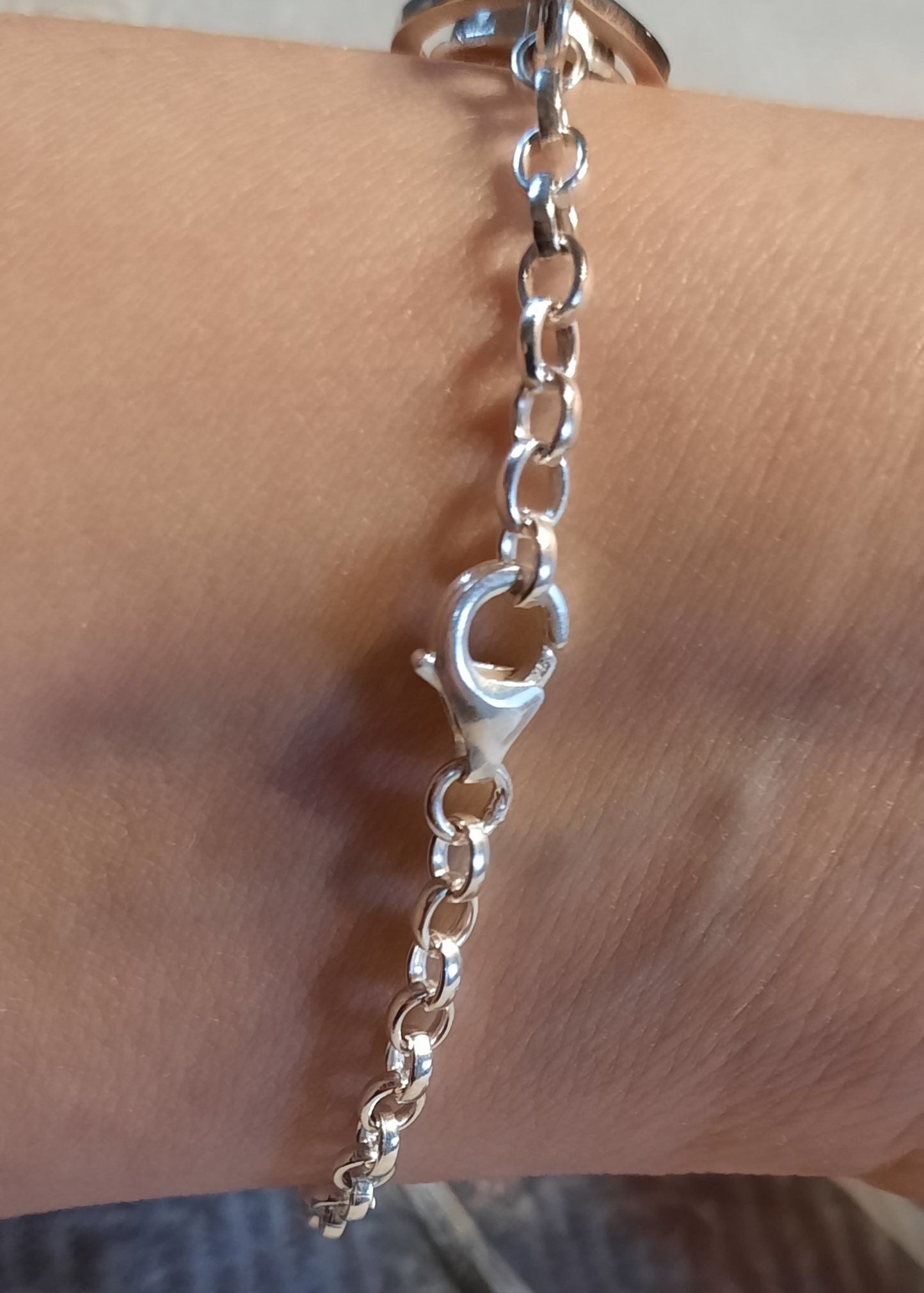 Silver Teardrop and Faceted Moonstone bracelel