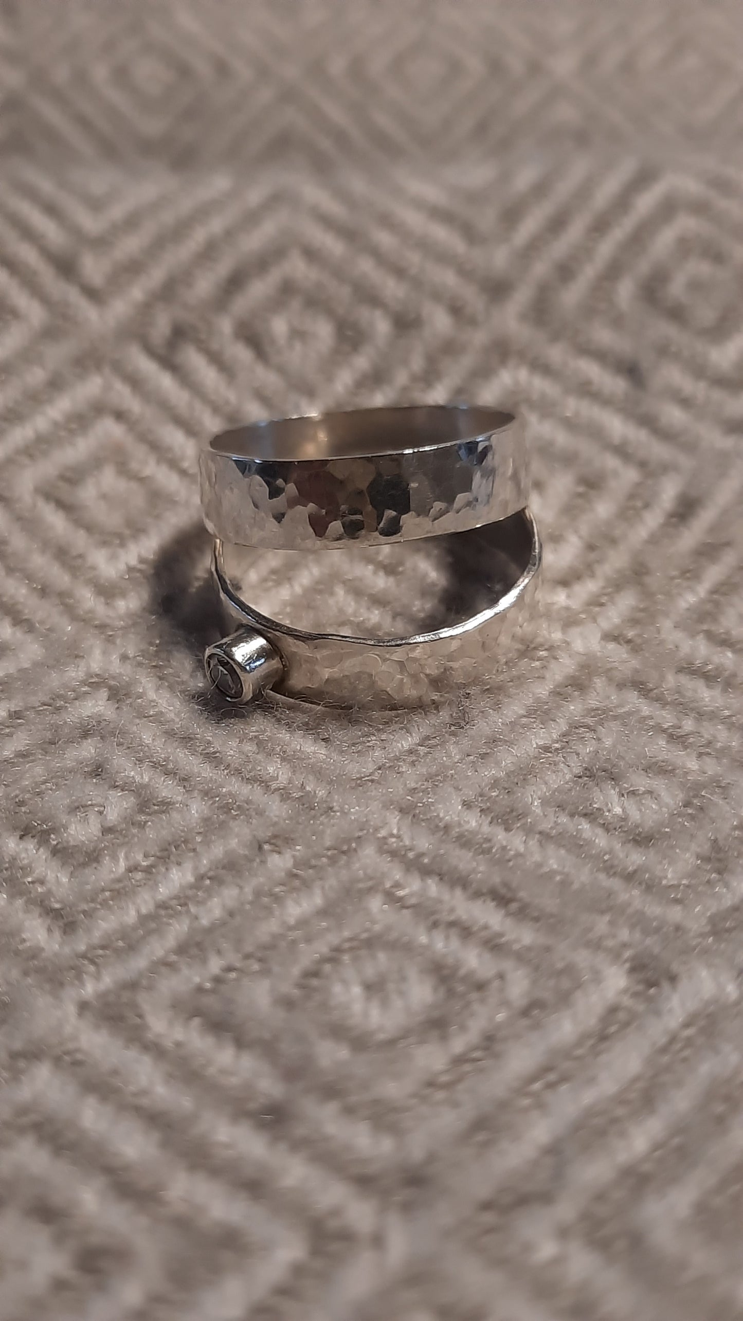 Simple Hammered Sterling silver RIng